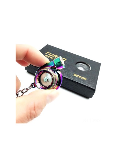 Hfambition Metalik Led Işıklı Turbo Araba Anahtarlığı, Kozmetik Ve Pratik Ev Aletleri, Kaliteli Materyal, Kutu Halinde - Mor Mor