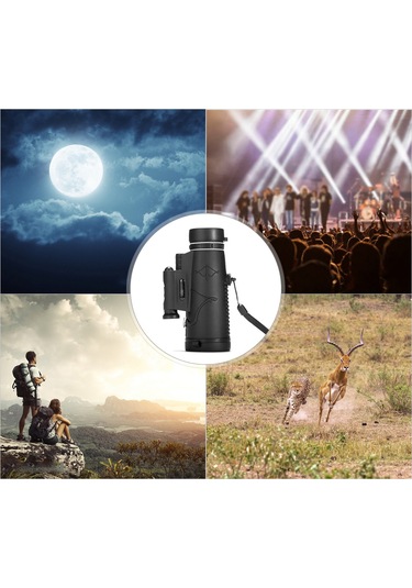 Wezone 12x50 Tek Gözlü Teleskop, Inframerahat Işıklandırıcı, Gece Görüşü, Taşınabilir, Dış Mekan, Standart Set
