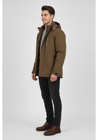 Dynamo Erkek Kapüşonlu Spor Mont 2 Parça Regular Fit 3361 Bgl-st04901 Açık Kahverengi