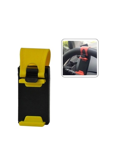 Direksiyon Arası Yan Cep Telefon Tutucu Oto Araç Içi Sarı