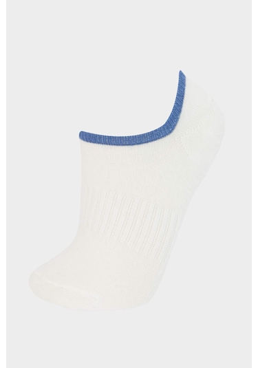 Defacto Kadın 3lü Pamuklu Sneaker Çorap E2090axnswt1 Beyaz