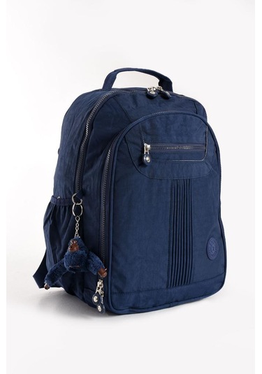 Unisex Sırt Çantası 40 30 Cm Okul Çantası Günlük Spor Çantası Klinkır Kumaş Hafif Çok Cepli Su İtici Mavi