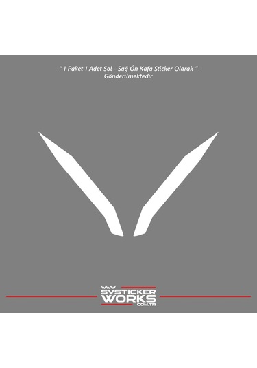 Cfmoto Nk250 Ön Kafa Yan Sticker Dekor Şekil Model Sticker