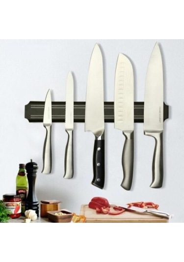 İsgstore Mıknatıslı Bıçak Askısı Kepçe Tutucu Bıçak Tutucu Mıknatıs Askılığı 33 Cm Çok Renkli