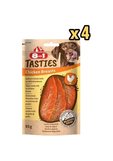 8in1 Tasties Chicken Breast Tavuk Göğsü Köpek Ödülü 4 x 85 G