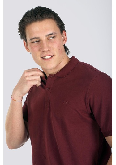 Lee Cooper Twıns 1 Erkek Pike Polo Yaka T-Shırt Mürdüm-17950-Mürdüm