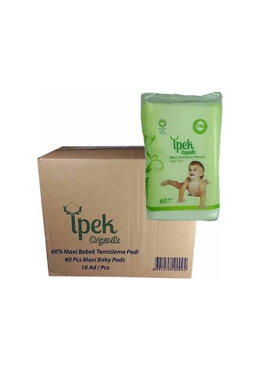 İpek Organik Bebek Temizleme Pamuğu 60 x 16 Paket
