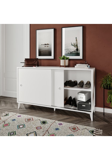 Joker Çok Amaçlı Ayakkabılık Beyaz - Tamamı 1. Kalite Mdf Beyaz