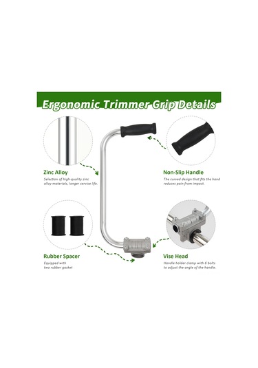 Ximistore9 "çim Biçme Makinesi Ek Tutma Kolu - Ergonomik Zincirli Testere Sapı Uzatma Kıskacı"