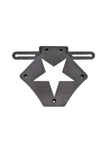 Xuweiwei Black- Metal Yan Çanta Braketi Dayanıklı Metal Ayarlanabilir Motosiklet Aksesuarları Yıldız Desen