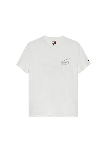 Tommy Jeans Erkek Tişört-dm0dm22320-12252 Beyaz