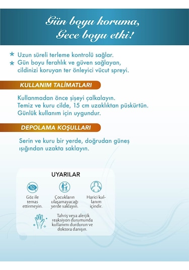 Cpiana Vücut Sprey Erkek Ter Önleyici 150ml