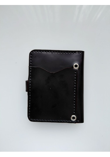 Luna Luster Hakiki Deri 8 Bölmeli Taba Minimalist Krem Kartlık & Cüzdan Drc69 SİYAH