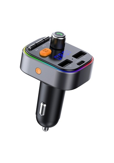 Sones T48c Araç Bluetooth 5.0 Fm Verici Kiti Tip-c 5v 2.4a Araç Şarj Cihazı İle Çift Usb