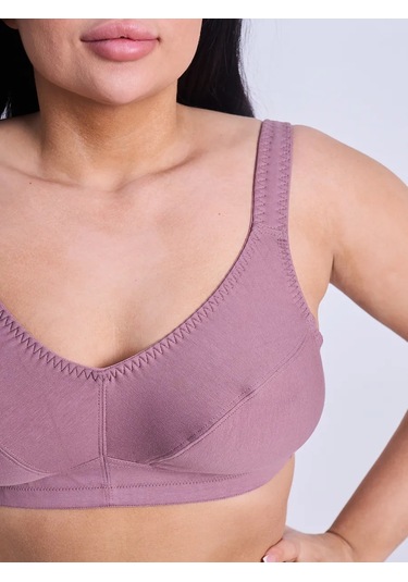 Lavandına Dana Kemerli Çarapsız Pamuklu Geniş Beden Sütyen 325989319 Kahve Gülü