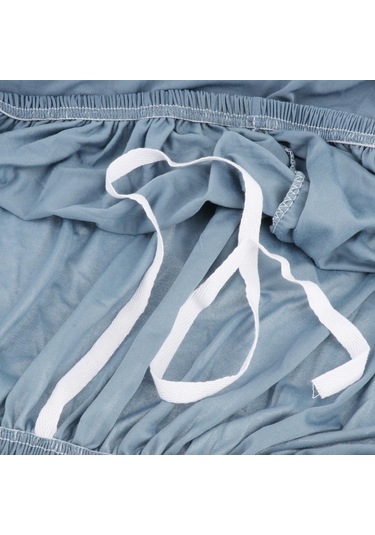 Suntek Magideal Elastik Kanepe Slipcover Düz Mobilya Mavi-2-koltuk