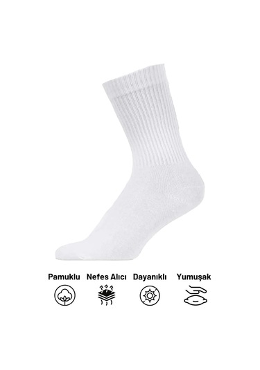 Tenis Çorabı Kolej Çorap Unisex 2 Adet 001