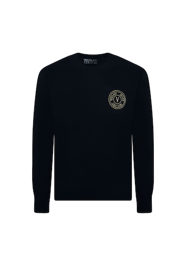 Versace Bisiklet Yaka Kazak Siyah