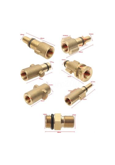 Aubyhe Black&decker Uyumlu Bakır Yüksek Basınç Köpük Nozzle - Araç Temizliği İçin Dayanıklı Sprey Bağlantısı