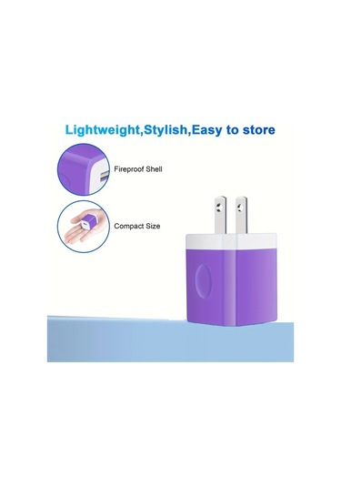 Willowhaven 5 Adet Siyah 5w Usb Duvar Şarj Cihazı Hızlı Şarj Çoklu Port Ev Ofis Siyah