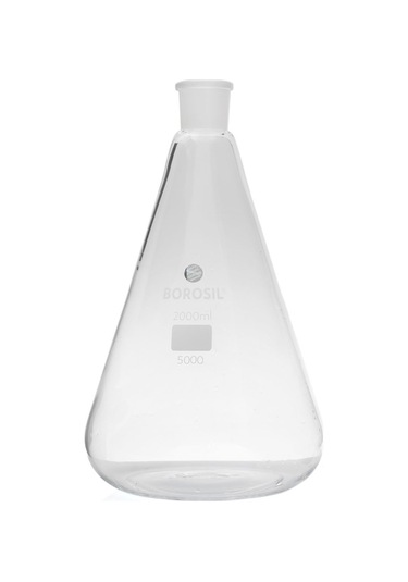 Borosil Cam Erlen Şilifli Erlenmeyer Flask 2 L