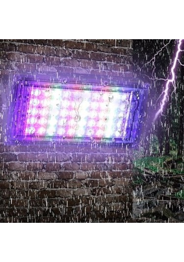 Kumandalı Led Işık Dış Cephe Aydınlatması Çok Renkli Rgb Led Panel Işık Partiled Aydınlatma Siyah