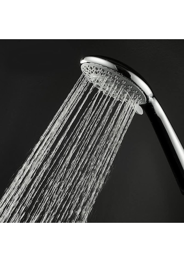 5 Fonksiyonlu Duş Başlığı + 150cm Duş Spirali Hortumu/duş Seti Takımı Siyah
