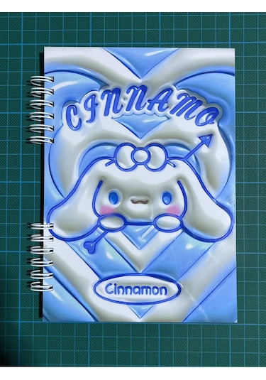 Cinnamoroll Kabartma Efektli 50 Sayfa Defter Bonus Stickerlı