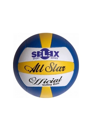 Selex All Star No 5 Dikişli Voleybol Topu Mavi Sarı Mavi - Sarı
