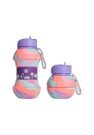 Akordiyon Su Şişesi Çok Renkli