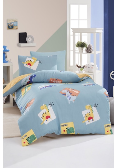 Junior Nevresim Seti Tek Kişilik Good Dino Yeşil