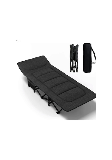 Efsane Kamp Konfor Ultralight Kampet Portatif Kamp Yatağı Siyah