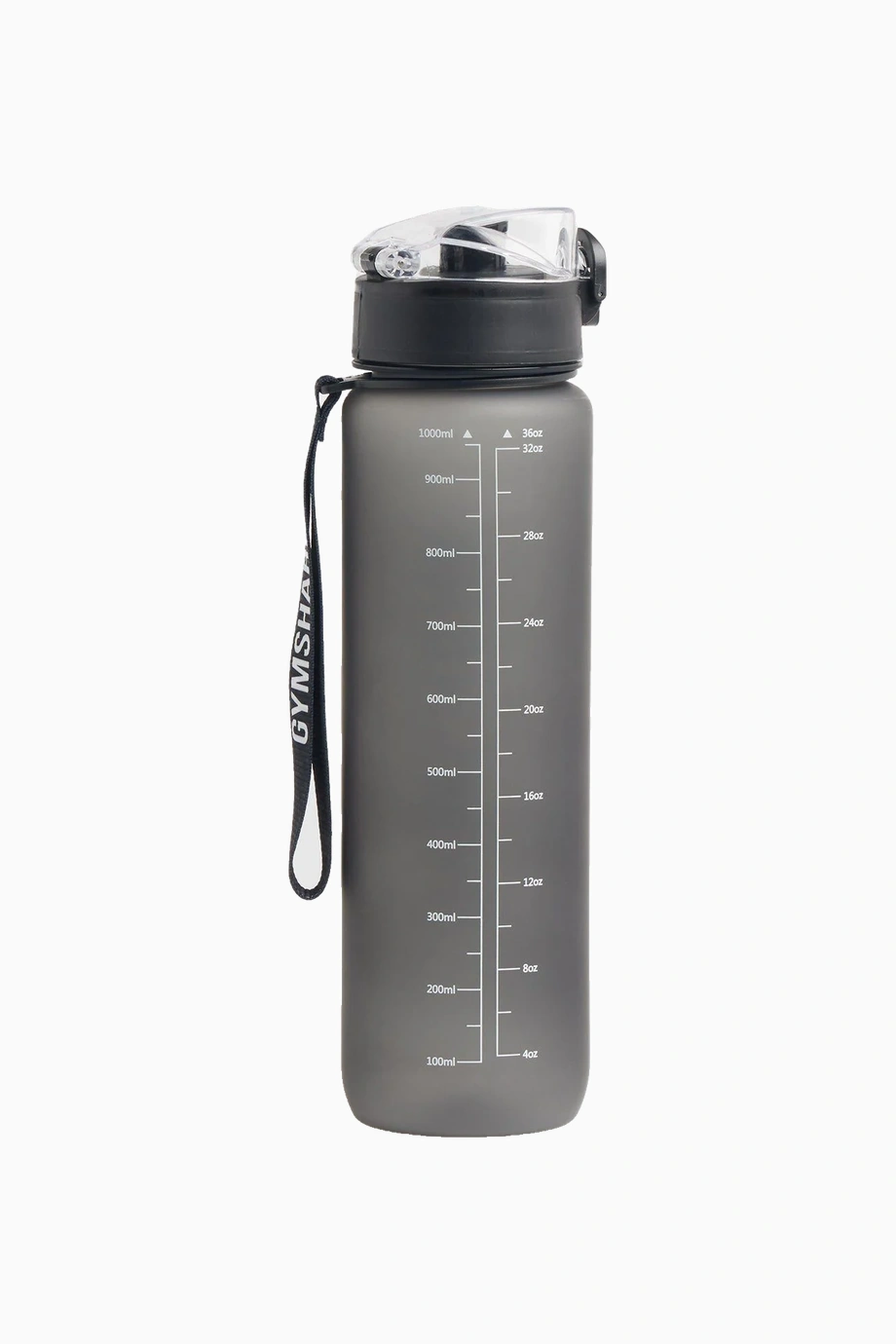 1 Litre Ölçü Göstergeli Spor Su Şişesi Siyah