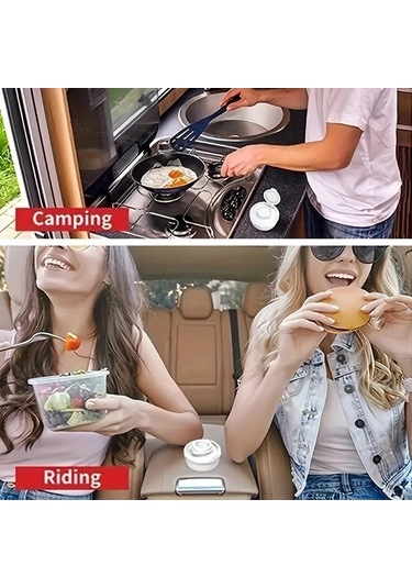 Trendooze 6 Parça Hava Geçirmez Tuz Karabiberlik Piknik Gri Kamp Takımları Gri