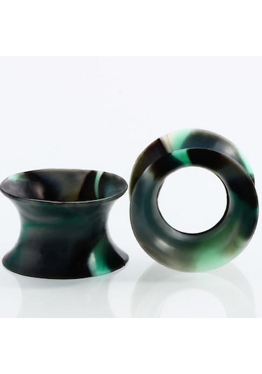 Suntek 11 Çift Esnek Silikon Alevlendi Fişler Tünel Kulak 12mm Çok Renkli