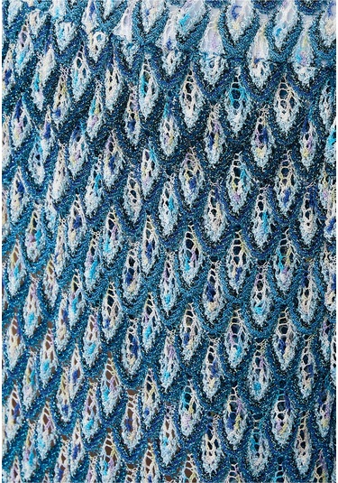 Missoni Işıltılı Yırtmaçlı Pantolon Mavi Çok Renkli