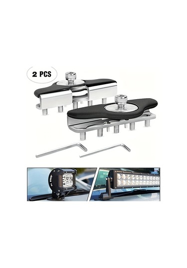 Dashanshop 90025b 2 Adet Universal Kaput Led Işık Barı Montaj Braketi Delme Gerekmez