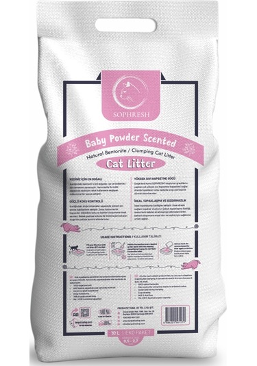 Sophresh Bs250 Bebek Pudrası Kedi Kumu Cat Litter 10 L
