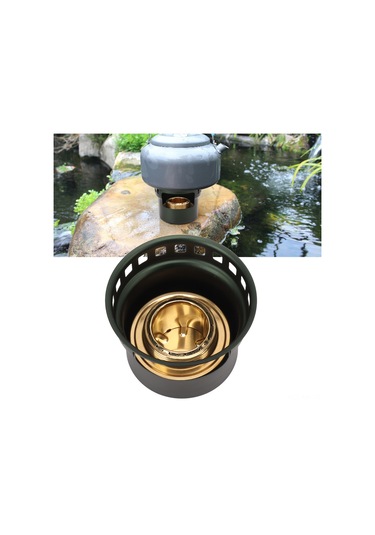 Mufunye Yeşil Taşınabilir Alkol Ocağı - Ev Ve Dış Mekan Kullanıma Uygun, Çay Pişirme, Isıtma, Fırınlama - Bakır Ve Alüminyum Alaşımlı, Hava Gazlı Tasarım Koyu Yeşil