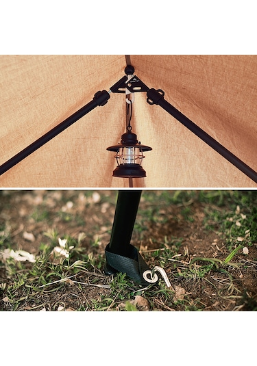 Reedark dayanıklı Alüminyum Çadır Direk Ucu Kapağı - Delinmeye Karşı Koruma, Kampçılık İçin Siyah