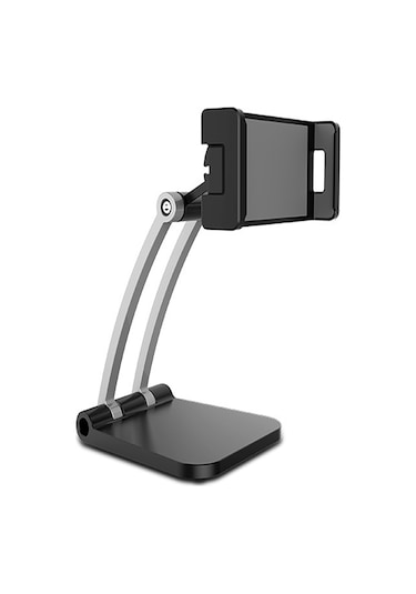 Geeroyoo Siyah 360 Derece Döner Masaüstü Tutucu - Telefon Ve Tablet İçin 4-13 İnç - Canlı Yayın Ve Ders İçin Ayarlanabilir Metal+abs支撑架