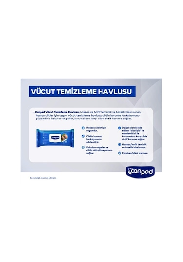 Canped Hasta Vücut Perine Temizleme Islakmendil 48yaprak Xl 2li 2'li Set