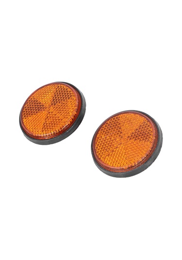 Moveevo Kırmızı Dairesel Pmma Yansıtıcı - Motor, Atv, Araçlar İçin Yüksek Görünürlük Ve Yol Güvenliği - 2 Adet Set