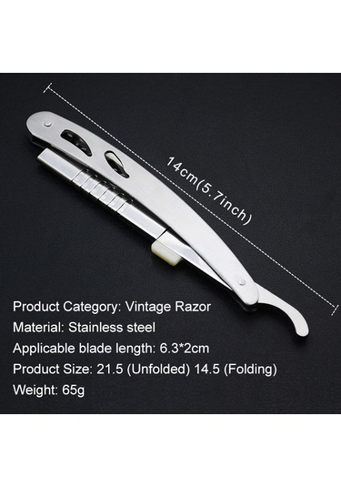 Sones Vintage Manuel Jilet Bıçağı Tutucu Tıraş Kaş Chimer Saç Kesim Bıçağı Tutucu Gümüş