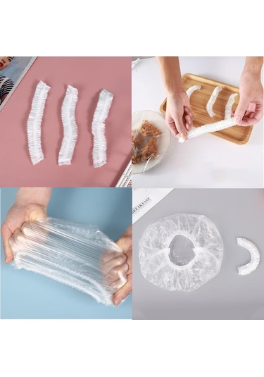 Geeksen Esnek Kenarlı Evrensel Gıda Saklama Kapakları, 300 Adet, Yeniden Kullanılabilir, Mutfak Düzeni İçin Pratik Diğer