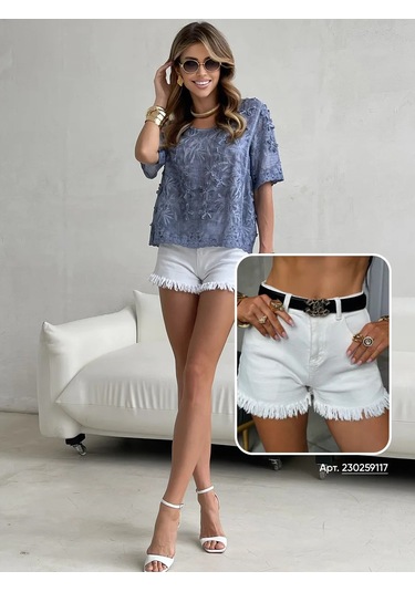 Velvider Şık Yazlık Bluz 416098406 Mavi