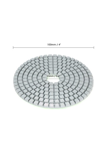 Moveevo 4 İnç 12'li Diamantlı Nemli Taş Parlatma Seti 30-6000 Tane, Tahta Dahil - Granit, Mermer, Beton İçin