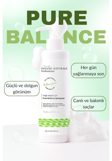 Insane Naturale Yağlı Saçlar İçin Nem Dengeleyici Saç Bakım Şampuan 500 ML