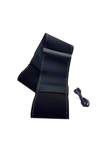 Vw Polo 2017 Uyumlu Nubuk Direksiyon Kılıfı Dikme Alcantara-carbon Gri Yüzüklü