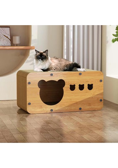 Suntek Kedi Tırmalama Karton Ev Küçük Hayvanlar Için Komik M